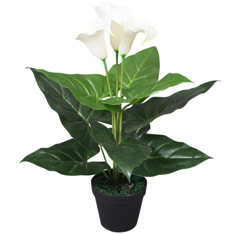 Plante artificielle avec pot Lis Calla 45 cm Blanc 