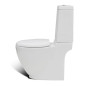 Ensemble de toilette et bidet sur pied blanc céramique