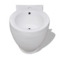 Ensemble de toilette et bidet sur pied blanc céramique