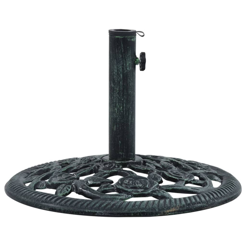 Socle de parasol Vert 9 kg 40 cm Fonte