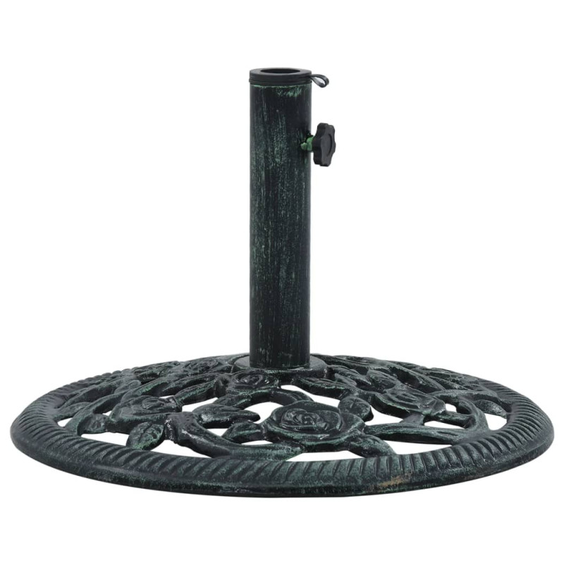 Socle de parasol Vert 9 kg 40 cm Fonte