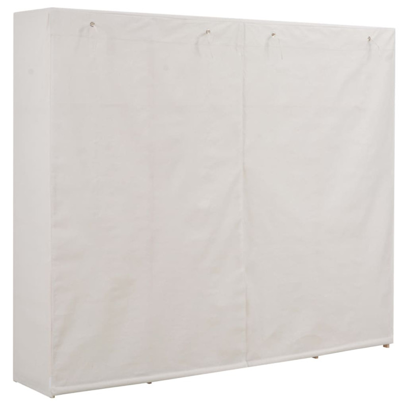 Garde robe Blanc 200 x 40 x 170 cm Tissu