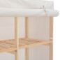 Garde robe Blanc 200 x 40 x 170 cm Tissu