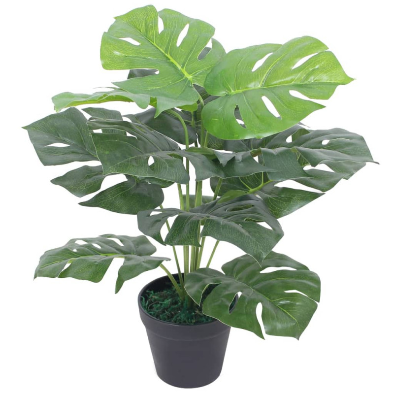 Plante Monstera artificielle avec pot 45 cm Vert