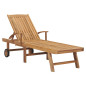 Chaise longue Bois de teck solide