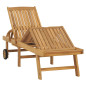 Chaise longue Bois de teck solide