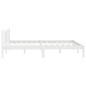 Cadre de lit sans matelas blanc bois massif 160x200 cm