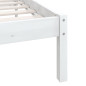 Cadre de lit sans matelas blanc bois massif 160x200 cm