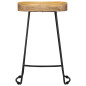 Tabourets de bar Gavin lot de 2 bois de manguier massif