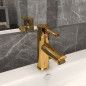 Robinet de lavabo de salle de bain Doré 130x176 mm