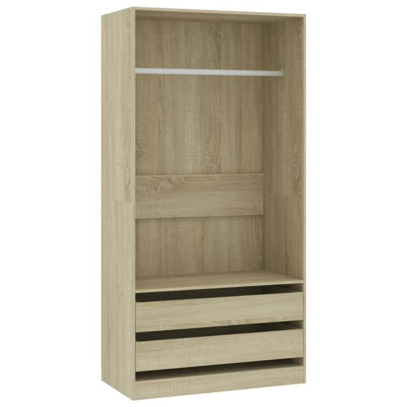 Garde robe Chêne sonoma 100x50x200 cm Bois d ingénierie