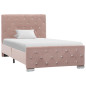 Cadre de lit sans matelas Rose Velours 90x200 cm