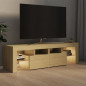 Meuble TV avec lumières LED Chêne sonoma 140x36,5x40 cm