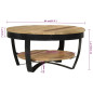 Table basse Bois massif de manguier brut 65x32 cm