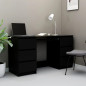 Bureau noir 140x50x77 cm Bois d ingénierie