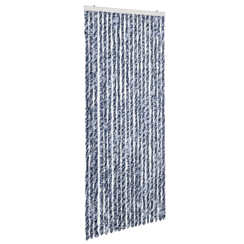 Moustiquaire Bleu blanc et argenté 56x185 cm Chenille