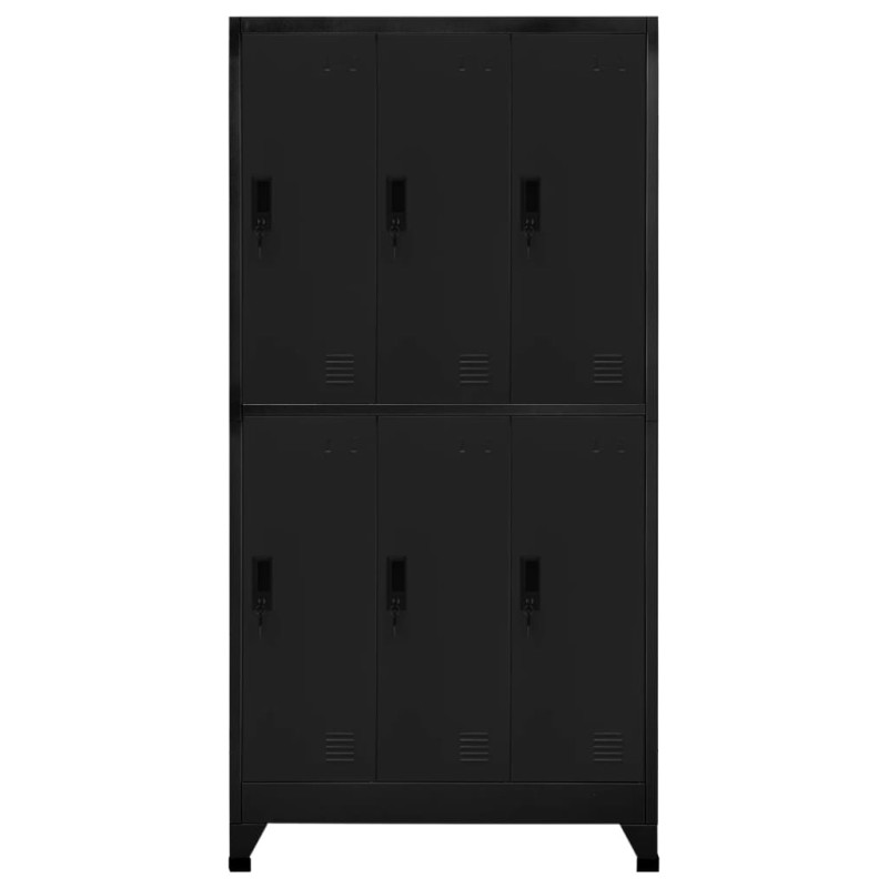 Armoire à casiers Noir 90x45x180 cm Acier