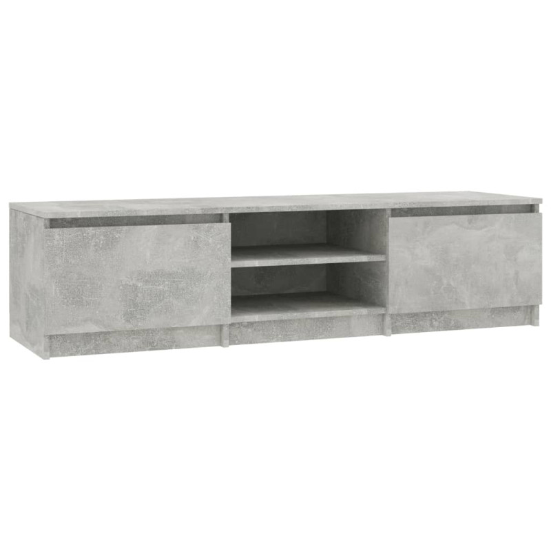 Meuble TV Gris béton 140x40x35,5 cm Bois d ingénierie