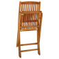 Chaises pliables d extérieur lot de 4 Bois d acacia solide