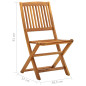 Chaises pliables d extérieur lot de 4 Bois d acacia solide