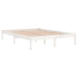 Cadre de lit sans matelas blanc bois massif 120x200 cm