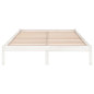 Cadre de lit sans matelas blanc bois massif 120x200 cm