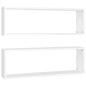 Étagères cube murales 2pcs Blanc 80x15x26,5cm bois d ingénierie