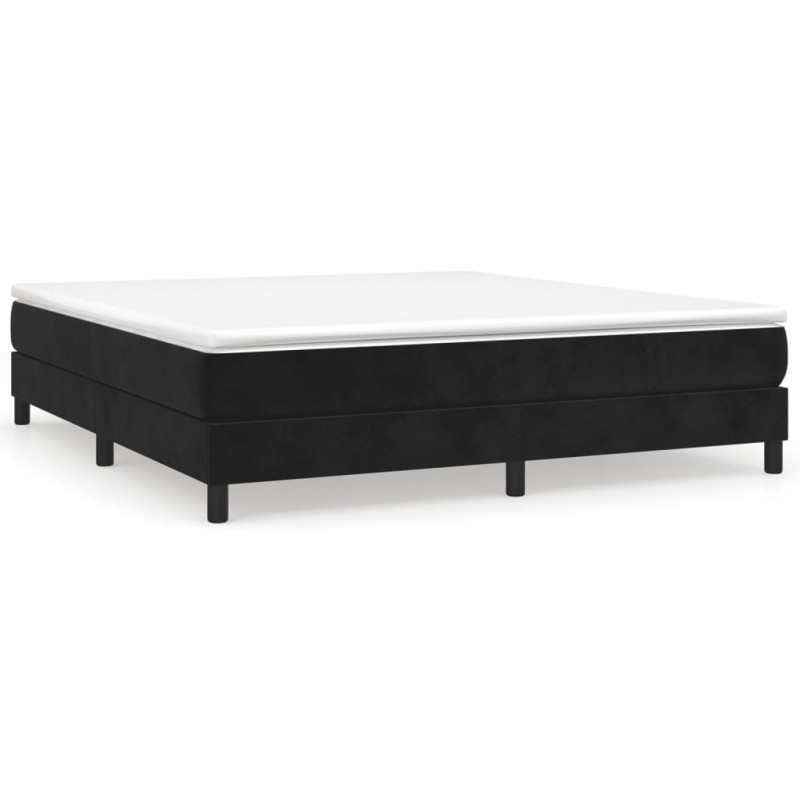 Cadre de lit sans matelas noir 160x200 cm velours