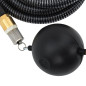 Tuyau d aspiration avec raccords en laiton noir 1,1" 3 m PVC