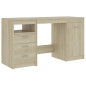 Bureau Chêne sonoma 140x50x76 cm Bois d’ingénierie