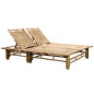 Chaise longue pour 2 personnes Bambou