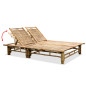 Chaise longue pour 2 personnes Bambou