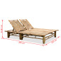 Chaise longue pour 2 personnes Bambou