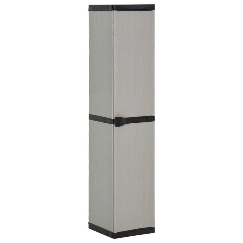 Armoire de rangement de jardin 3 étagères Gris noir 34x40x168cm