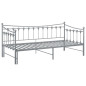 Cadre de canapé lit extensible sans matelas gris métal 90x200cm