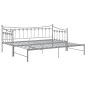 Cadre de canapé lit extensible sans matelas gris métal 90x200cm