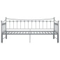 Cadre de canapé lit extensible sans matelas gris métal 90x200cm