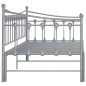 Cadre de canapé lit extensible sans matelas gris métal 90x200cm