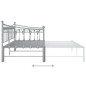 Cadre de canapé lit extensible sans matelas gris métal 90x200cm