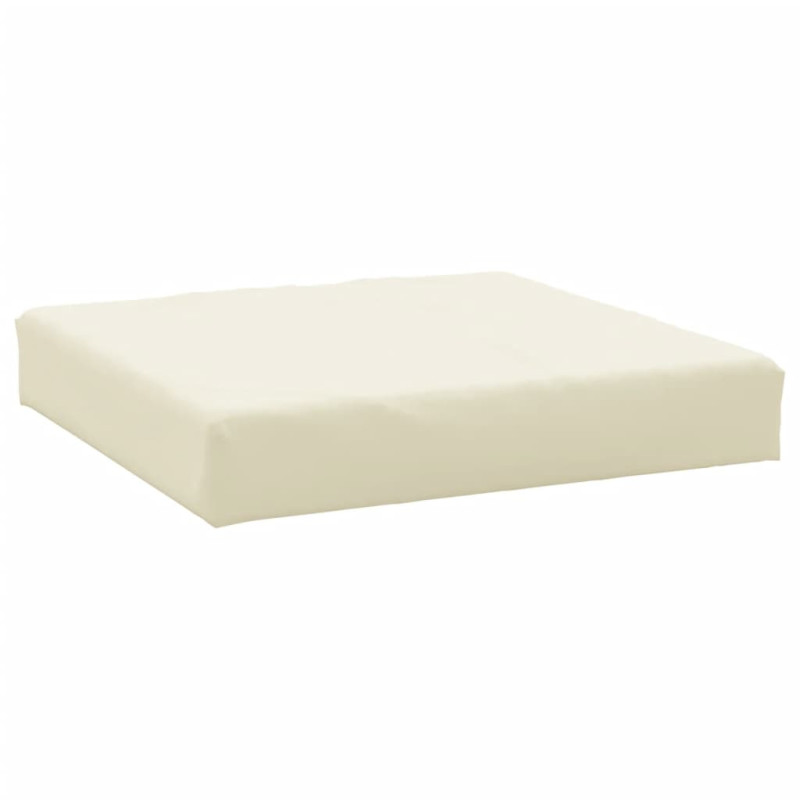 Coussin de palette crème 60x60x8 cm tissu oxford