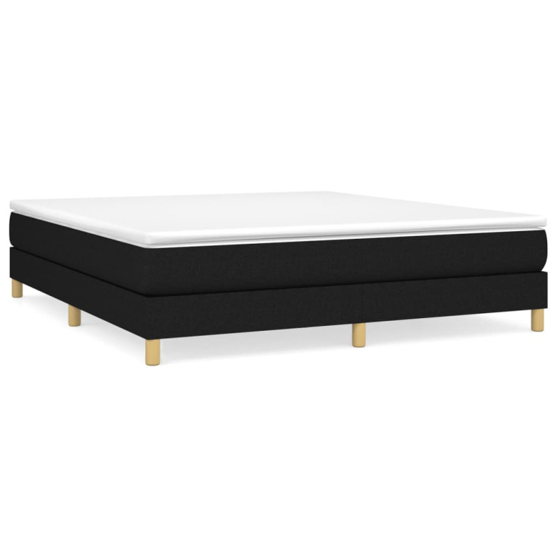 Cadre de lit sans matelas noir 180x200 cm tissu