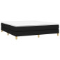 Cadre de lit sans matelas noir 180x200 cm tissu