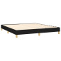 Cadre de lit sans matelas noir 180x200 cm tissu