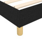 Cadre de lit sans matelas noir 180x200 cm tissu