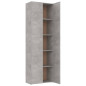 Armoire de bureau Gris béton 60x32x190 cm Bois d ingénierie