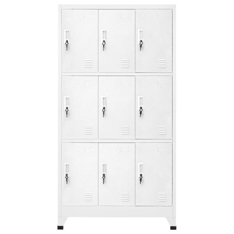 Armoire à casier avec 9 compartiments Acier 90x45x180 cm Gris 