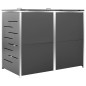 Abri pour deux poubelles 138x77,5x112,5 cm Inox