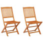 Chaises de jardin pliables lot de 2 Bois d eucalyptus massif