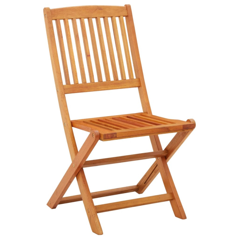 Chaises de jardin pliables lot de 2 Bois d eucalyptus massif