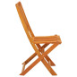 Chaises de jardin pliables lot de 2 Bois d eucalyptus massif